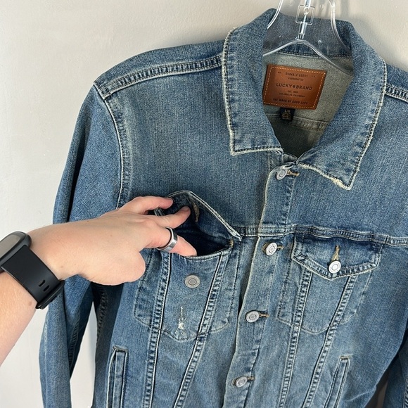 Lucky Brand The Tomboy Trucker Jacket Size L - Picture 13 of 16